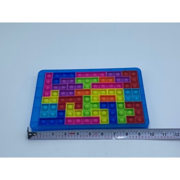 Jigsaw Puzzle Push Pop Bubble Fidget Sensory Silicone Toy - Picture 2 of 10